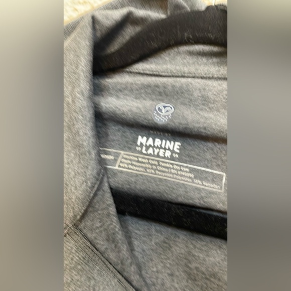Marine Layer Samsara Womens 1/4 Zip Jacket Golf Sweater Active Outdoor Gray Med - Picture 4 of 9